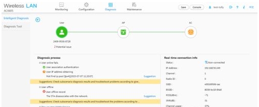 AC自带的Web 网管智能诊断功能